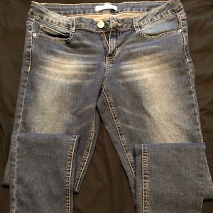 Faded wash skinny jeans